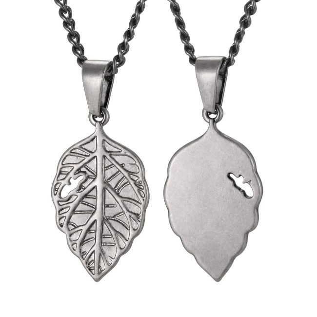 Wholesale Stainless Steel Vintage Leaf Pendant