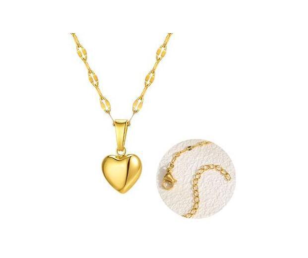 Wholesale High Polish Stainless Steel Heart Pendant Necklace