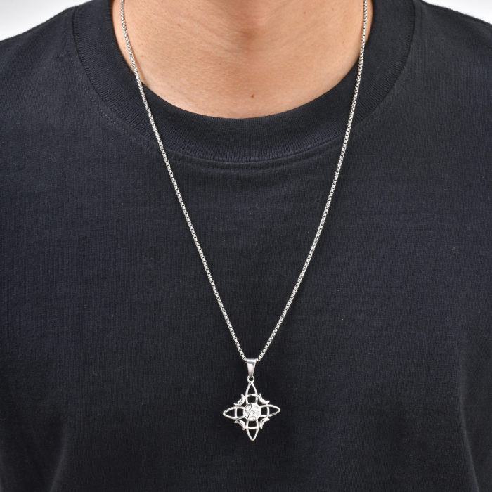 Wholesale Stainless Steel Witch Knot Necklace