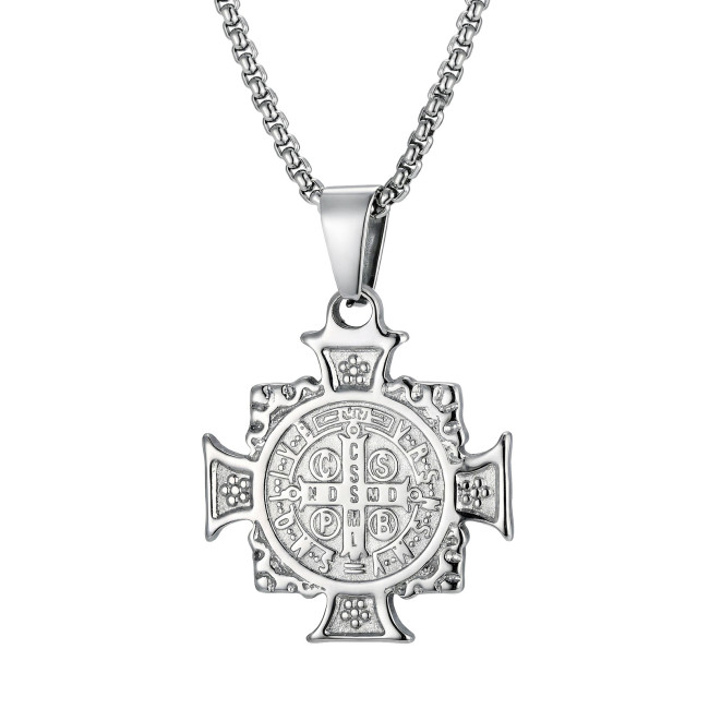 Wholesale Stainless Steel St. Benedict Medal Necklace