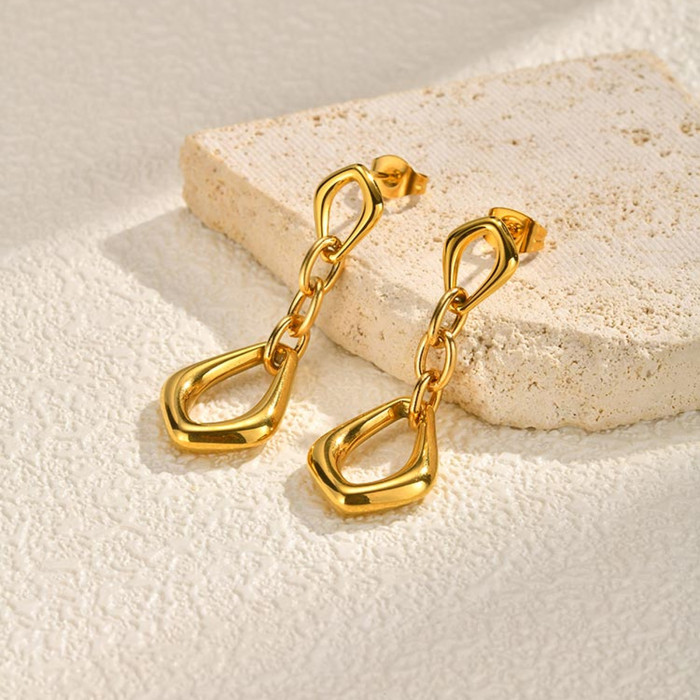 Wholesale 18K Gold Plated Stainless Steel Earrings Set
