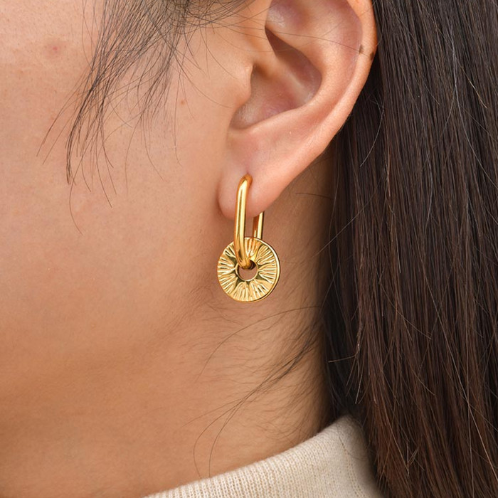 Wholesale 18K Gold Plated Stainless Steel Earrings Set