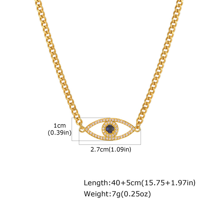 Wholesale Stainless Steel Evil Eye Necklace