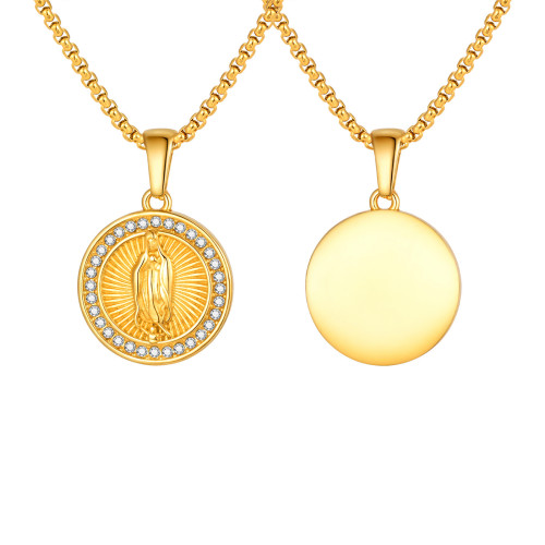 Wholesale 18K Gold Plated Virgin Mary Necklace