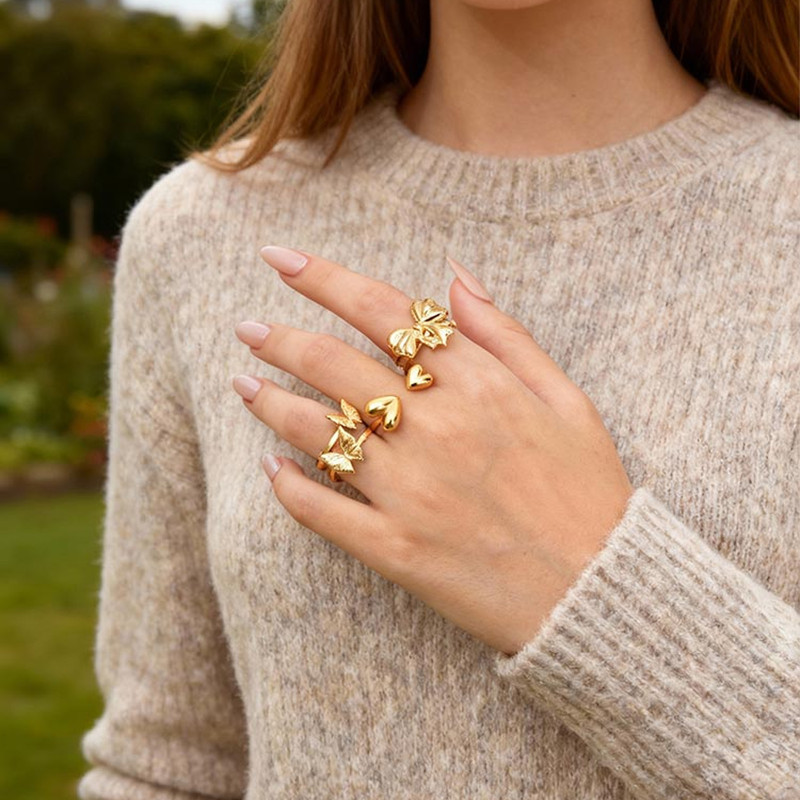 Wholesale Stainless Steel Simple Open Ring