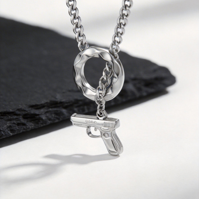 Wholesale Stainless Steel Pistol Gun Pendant