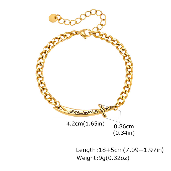 Wholesale Stainless Steel Zulfiqar Sword Bracelet