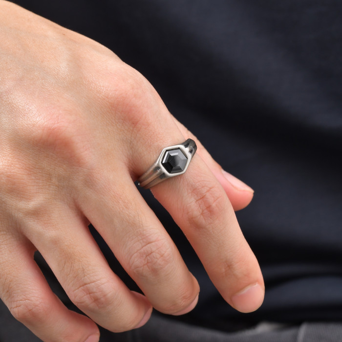 Wholesale Antique Stainless Steel Signet Ring