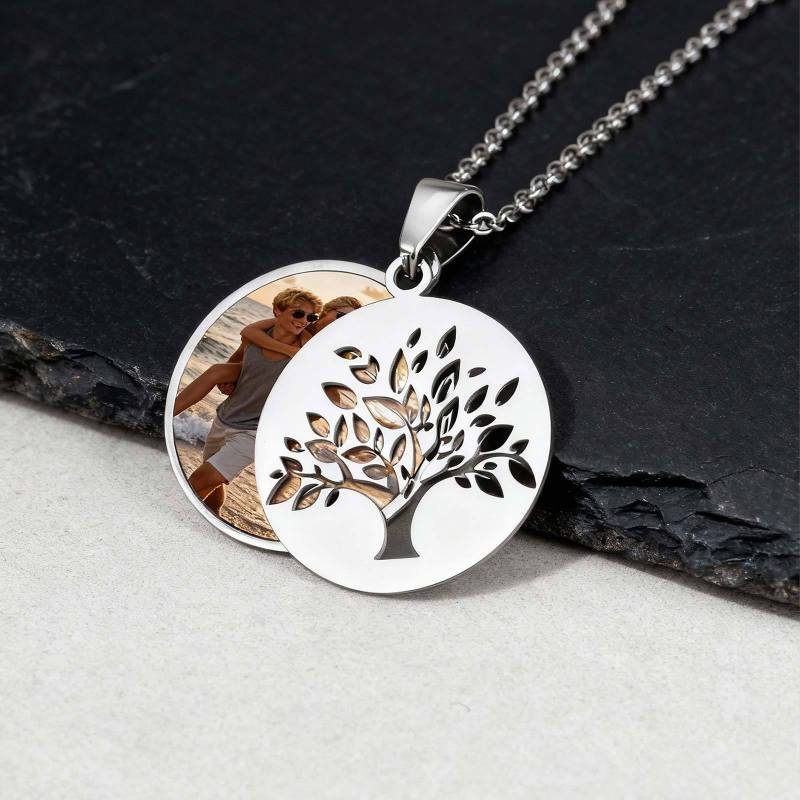 Wholesale Stainless Steel Tree of Life DIY Photo Necklace