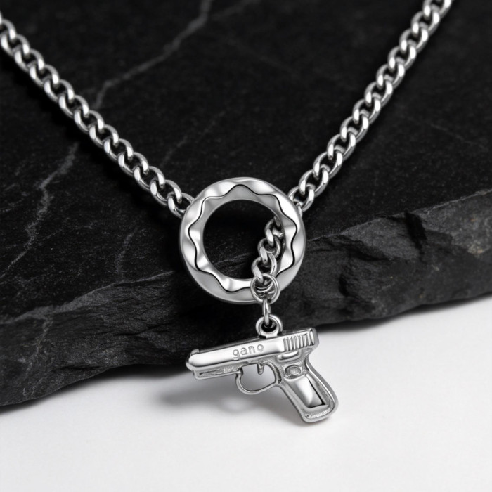 Wholesale Stainless Steel Pistol Gun Pendant