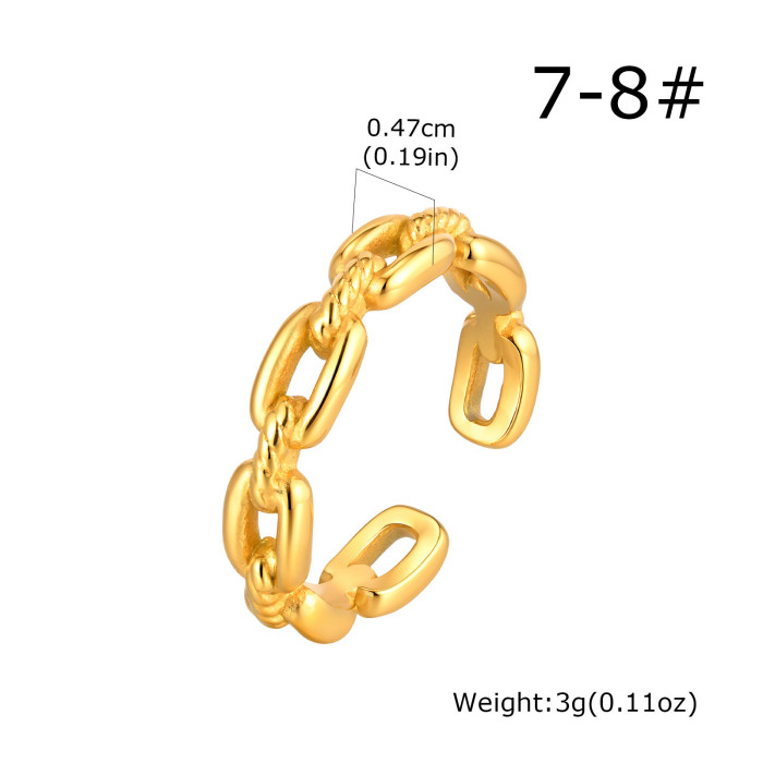 Wholesale Stainless Steel Twisted Rope Link Open Ring