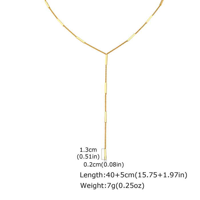 Wholesale Stainless Steel Minimalist Y-Necklace