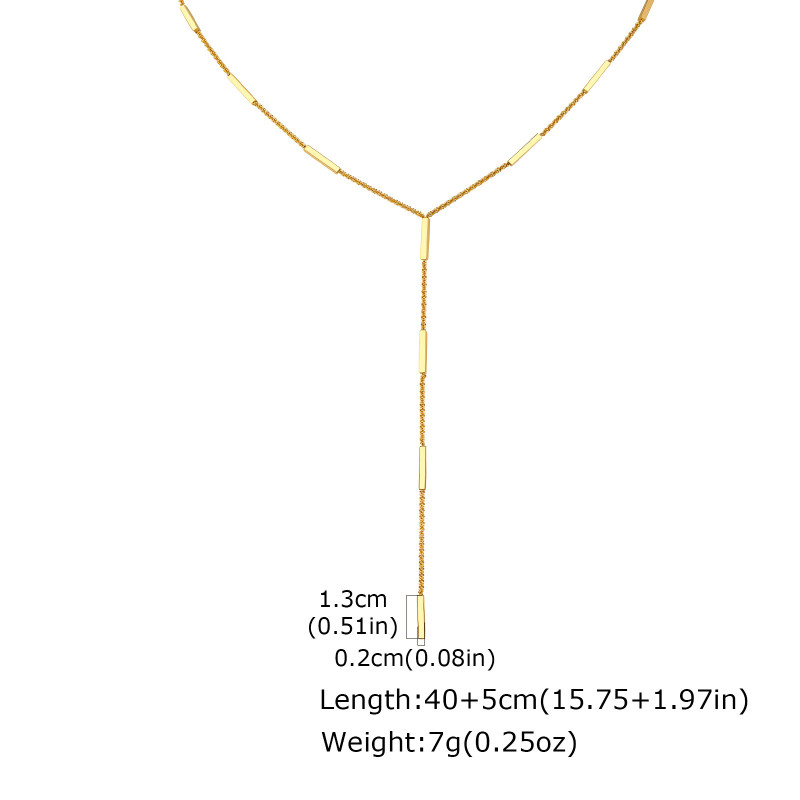 Wholesale Stainless Steel Minimalist Y-Necklace