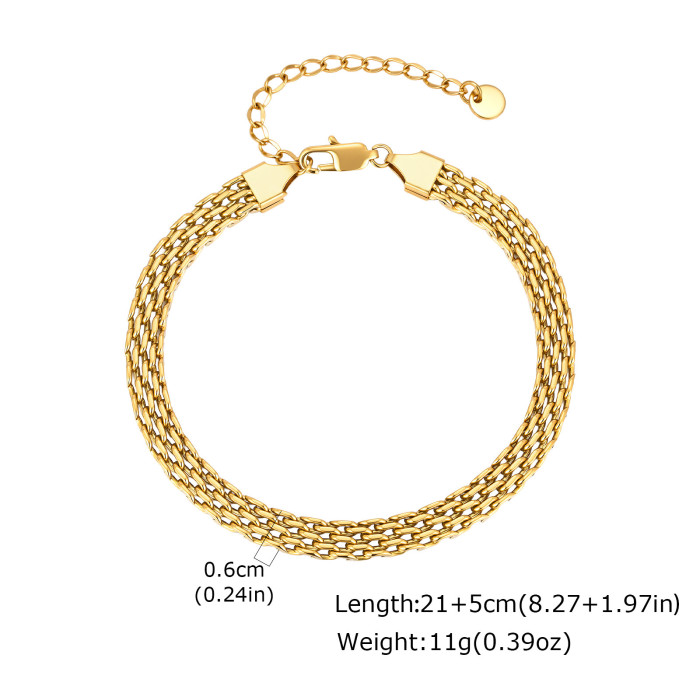 Wholesale Gold Plated Stainless Steel Mesh Chain Anklet