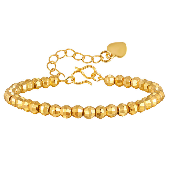Wholesale Gold Plated Faceted Bead Bracelet
