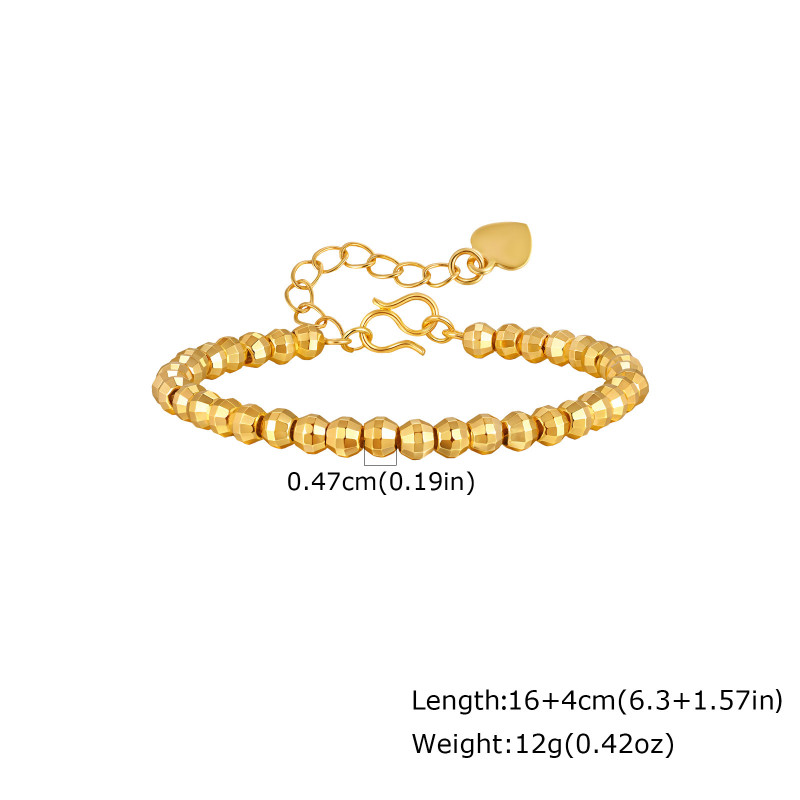 Wholesale Gold Plated Faceted Bead Bracelet