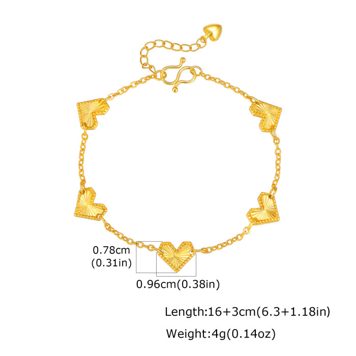 Wholesale Brass Gold Plated Bracelet Set
