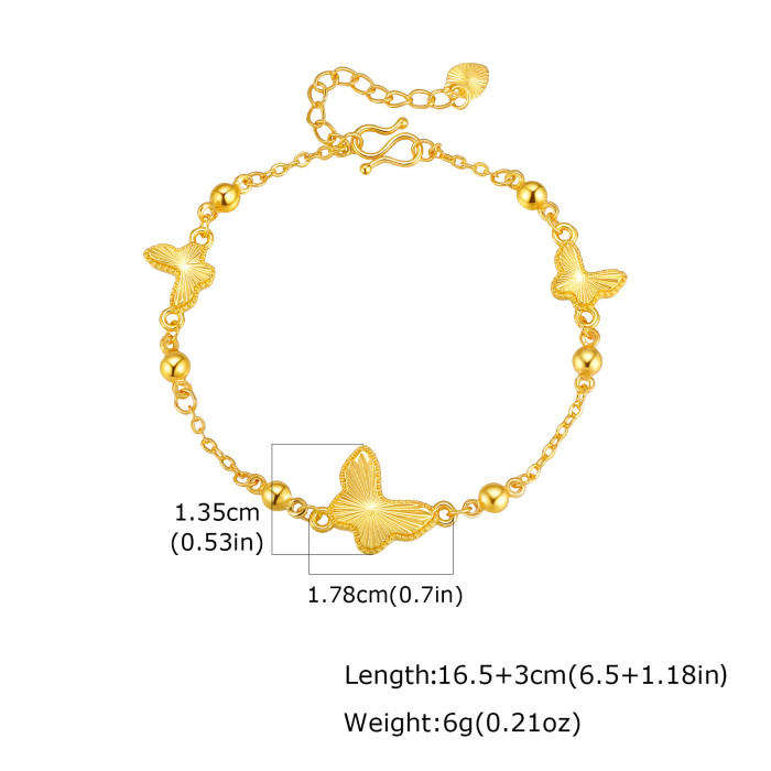 Wholesale Brass Gold Plated Bracelet Set
