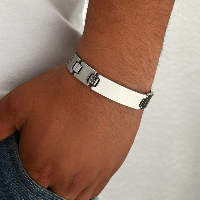 Wholesale Men's Stainless Steel ID Bracelet