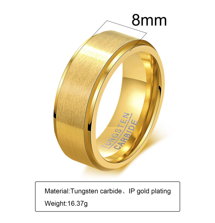 Black Tungsten Brushed Center Rings Wholesale