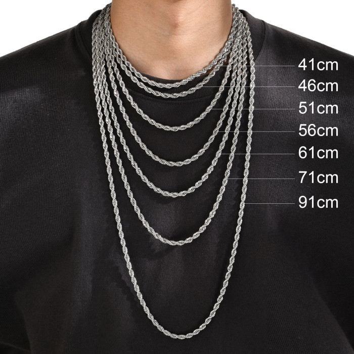 Wholesale Stainless Steel Rope Necklace for Him