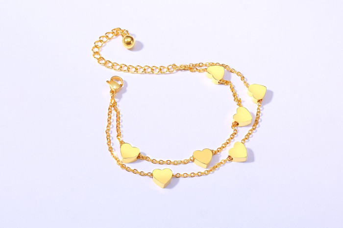 Wholesale Stainless Steel Heart Bracelet and Anklet