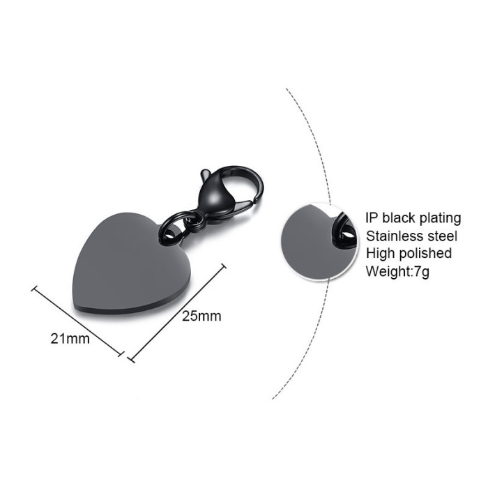 Wholesale Stainless Steel Heart Key Chain Blanks Charm