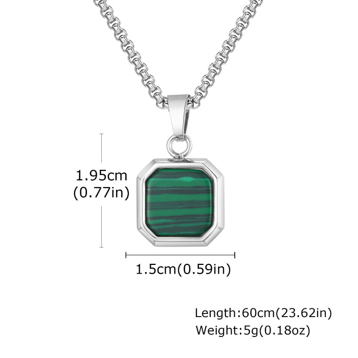 Wholesale Stainless Steel Mens Square Pendant