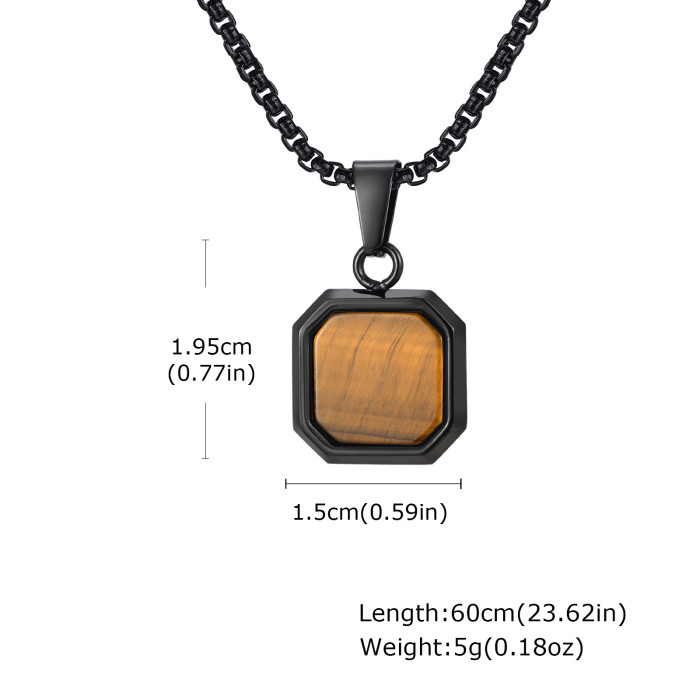 Wholesale Stainless Steel Mens Square Pendant