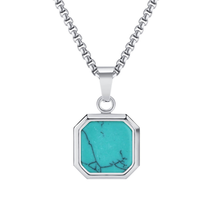 Wholesale Stainless Steel Mens Square Pendant