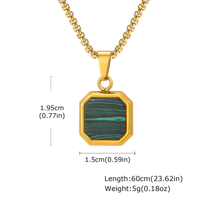 Wholesale Stainless Steel Mens Square Pendant