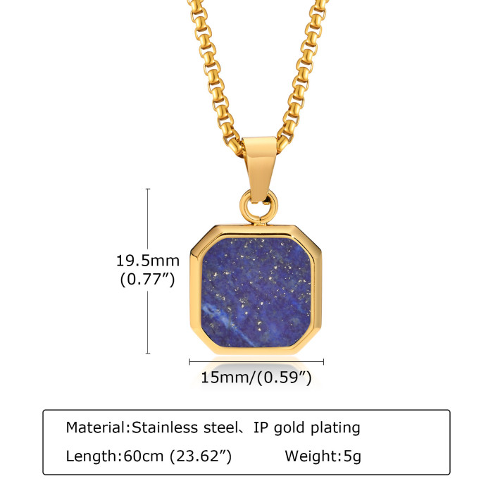 Wholesale Stainless Steel Mens Square Pendant