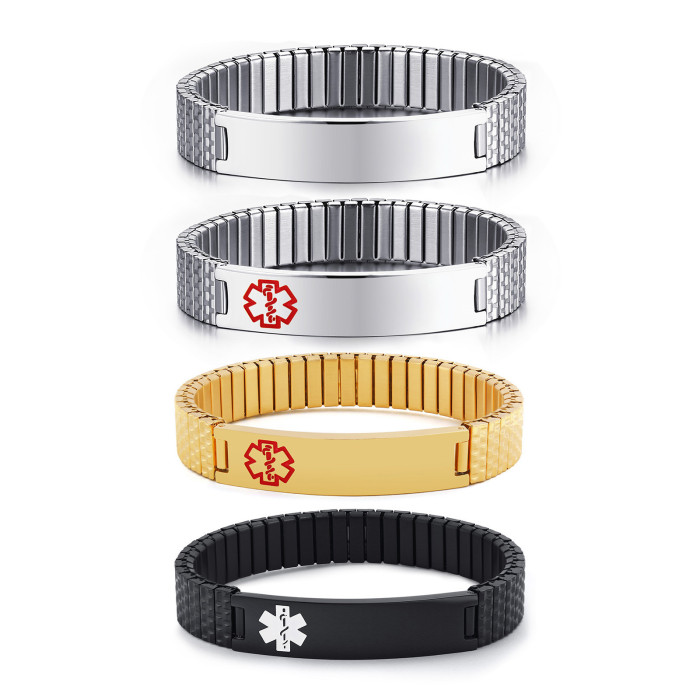 Wholesale Stainless Steel Medical Alert Id Bracelets
