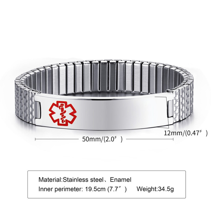 Wholesale Stainless Steel Medical Alert Id Bracelets