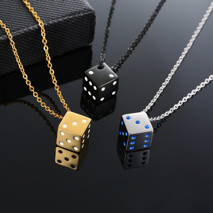 Wholesale Stainless Steel Dice With Rainbow Dots