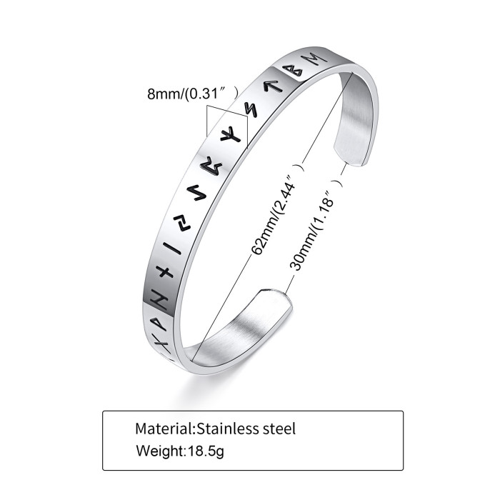 Wholesale Stainless Steel Bangle with Viking Symbol