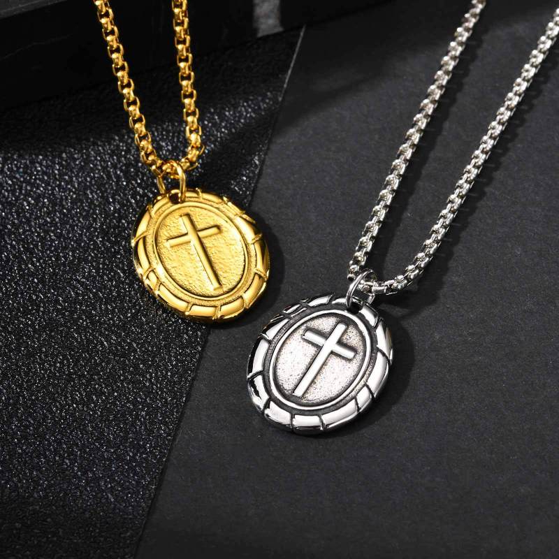 Wholesale Stainless Steel Double-Sided Cross Pendant