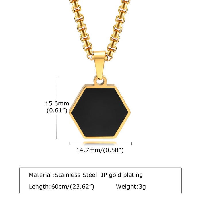 Wholesale Stainless Steel Hexagonal Pendant