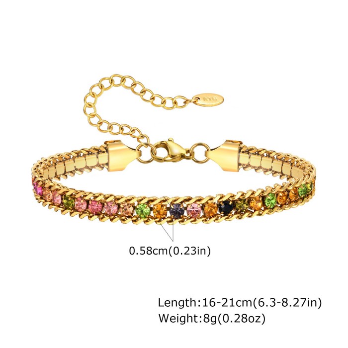 Wholesale Stainless Steel Chain Zircon Bracelet