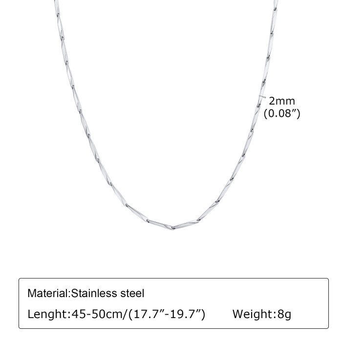 Wholesale Stainless Steel Women Melon Chain Necklace