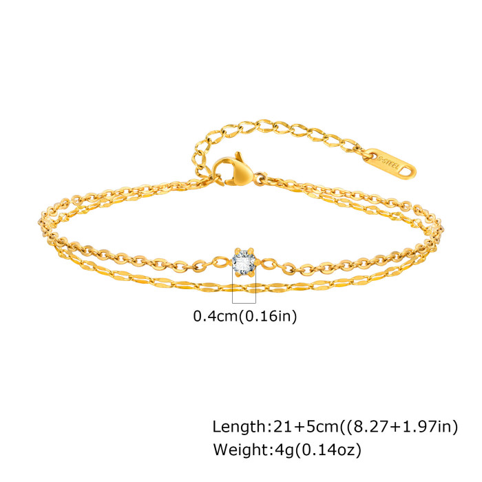 Wholesale Stainless Steel Double Layers Bracelet