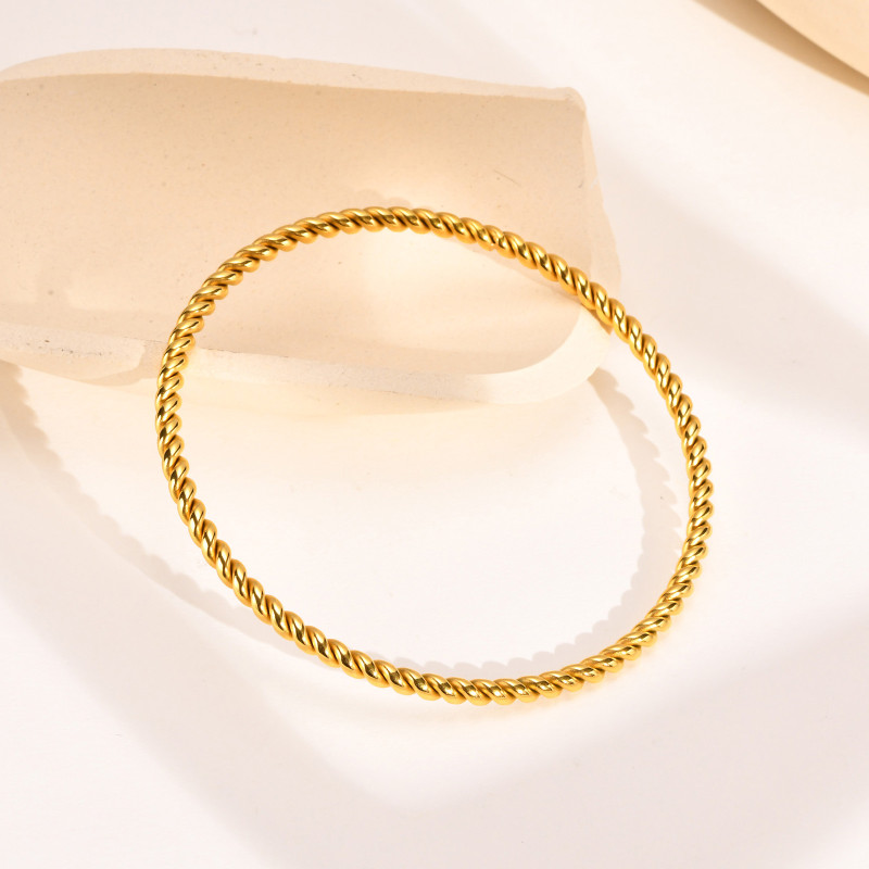 Wholesale Stainless Steel Twist Bangle