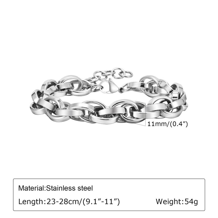 Wholesale Stainless Steel Vintage Twisted Bracelet
