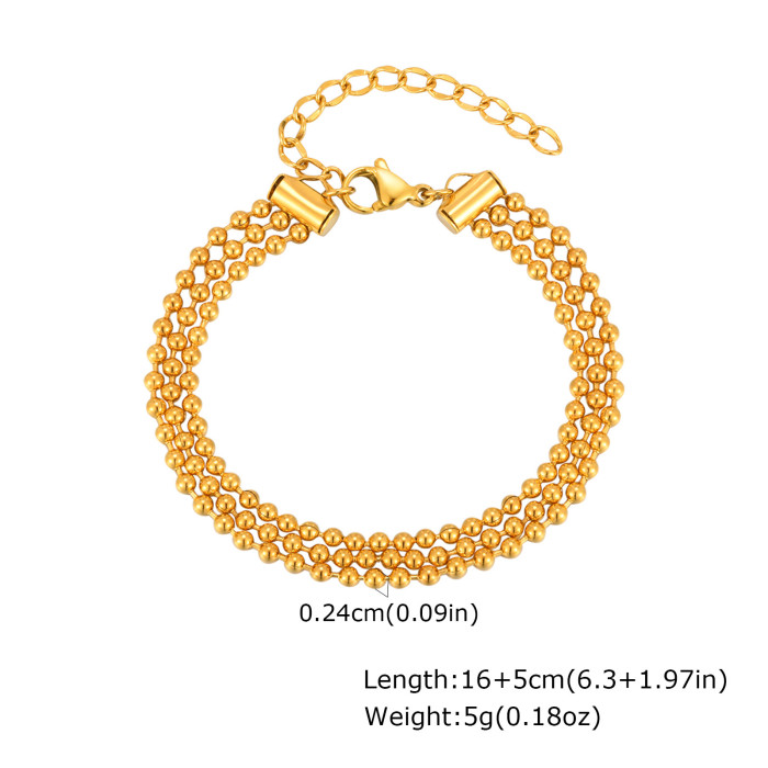 Wholesale Stainless Steel Multi Layered Bracelet