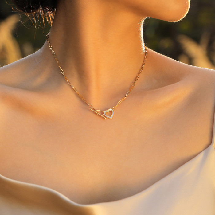 Wholesale Stainless Steel Plated Gold Women's Necklace