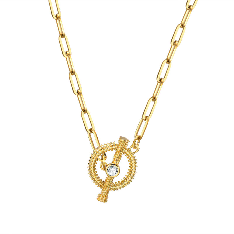 Wholesale Stainless Steel Plated Gold Women's Necklace