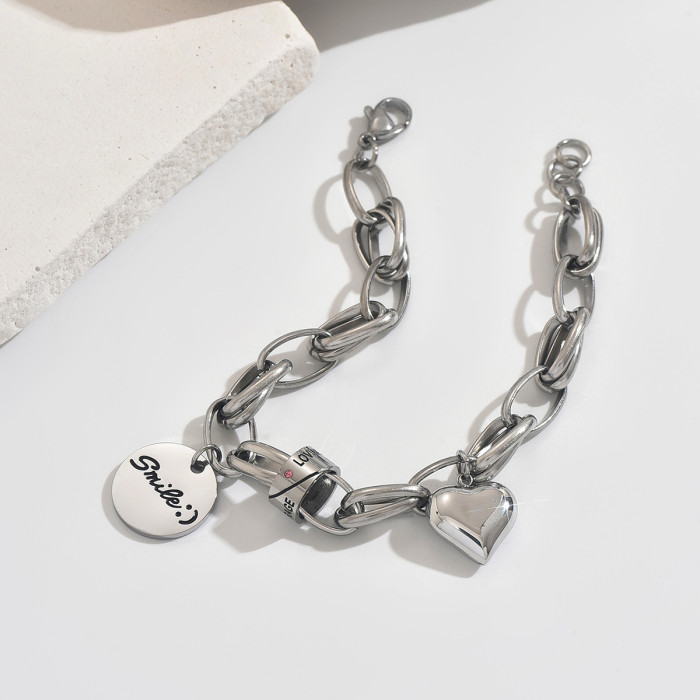 Wholesale Stainless Steel Bracelet with  Live Love Laugh