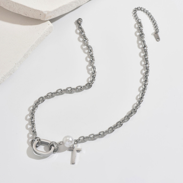 Wholesale Stainless Steel Oval Ring & Cross Pendant