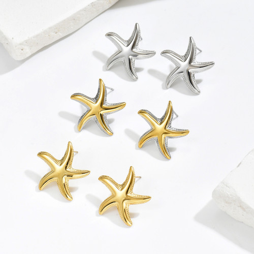 Wholesale Stainless Steel Starfish Stud Earrings