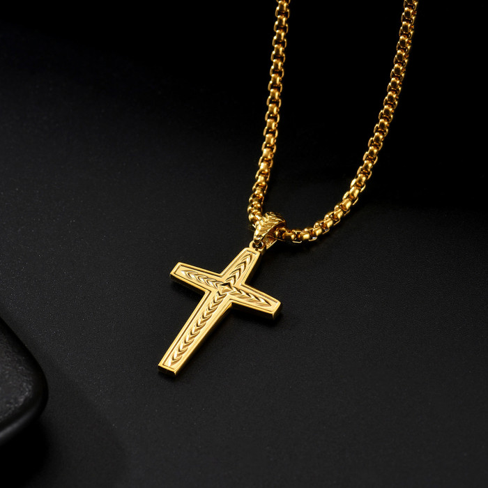 Wholesale Men's Stainless Steel Cross Pendant